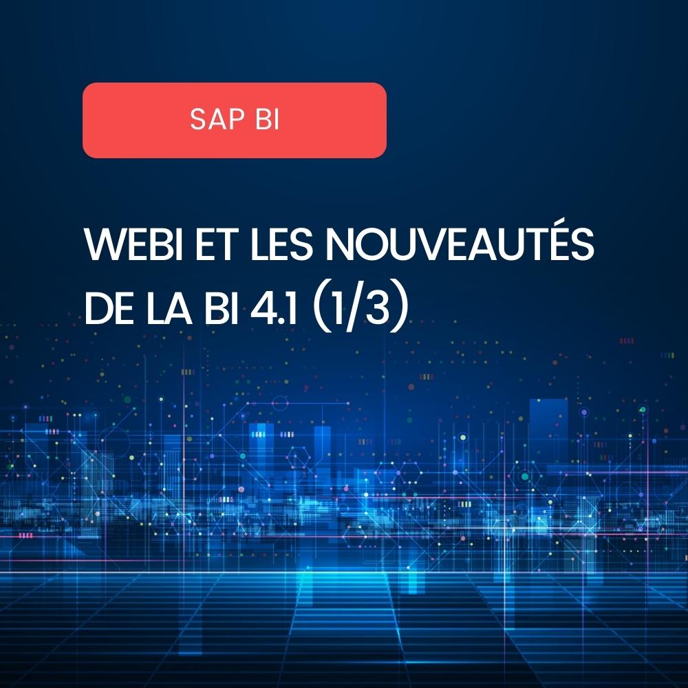 Nouveautés webi bi 4.1