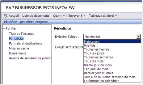 Périodicité Business Objects