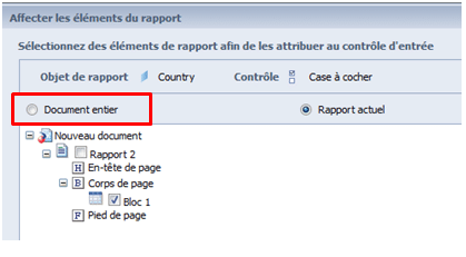 Contrôle d'entrée BI 4.1 SP6