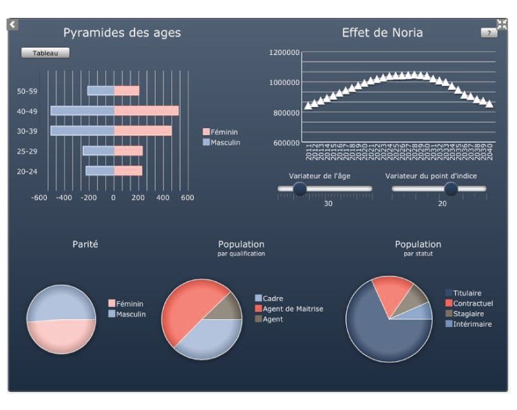 Tableau de bord Dashboards