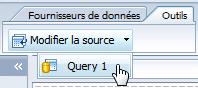 Menu HTML permettant de modifier la source de données