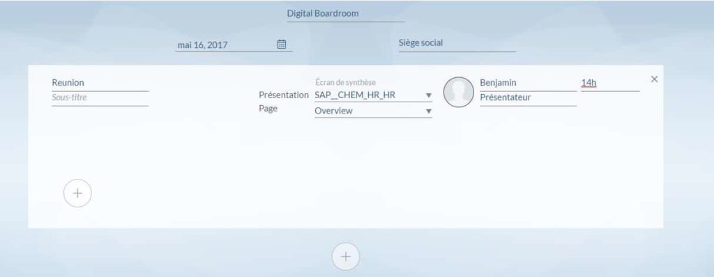 Création avec Digital Boardroom