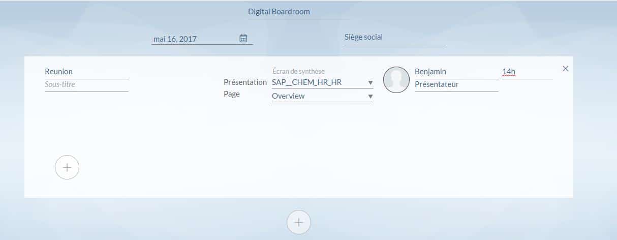 Création avec Digital Boardroom