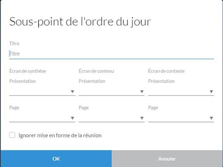 Éléments dans Digital Boardroom