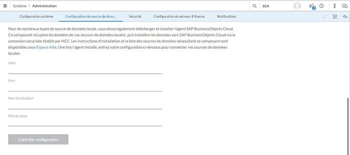 Configuration Données Cloud Connector