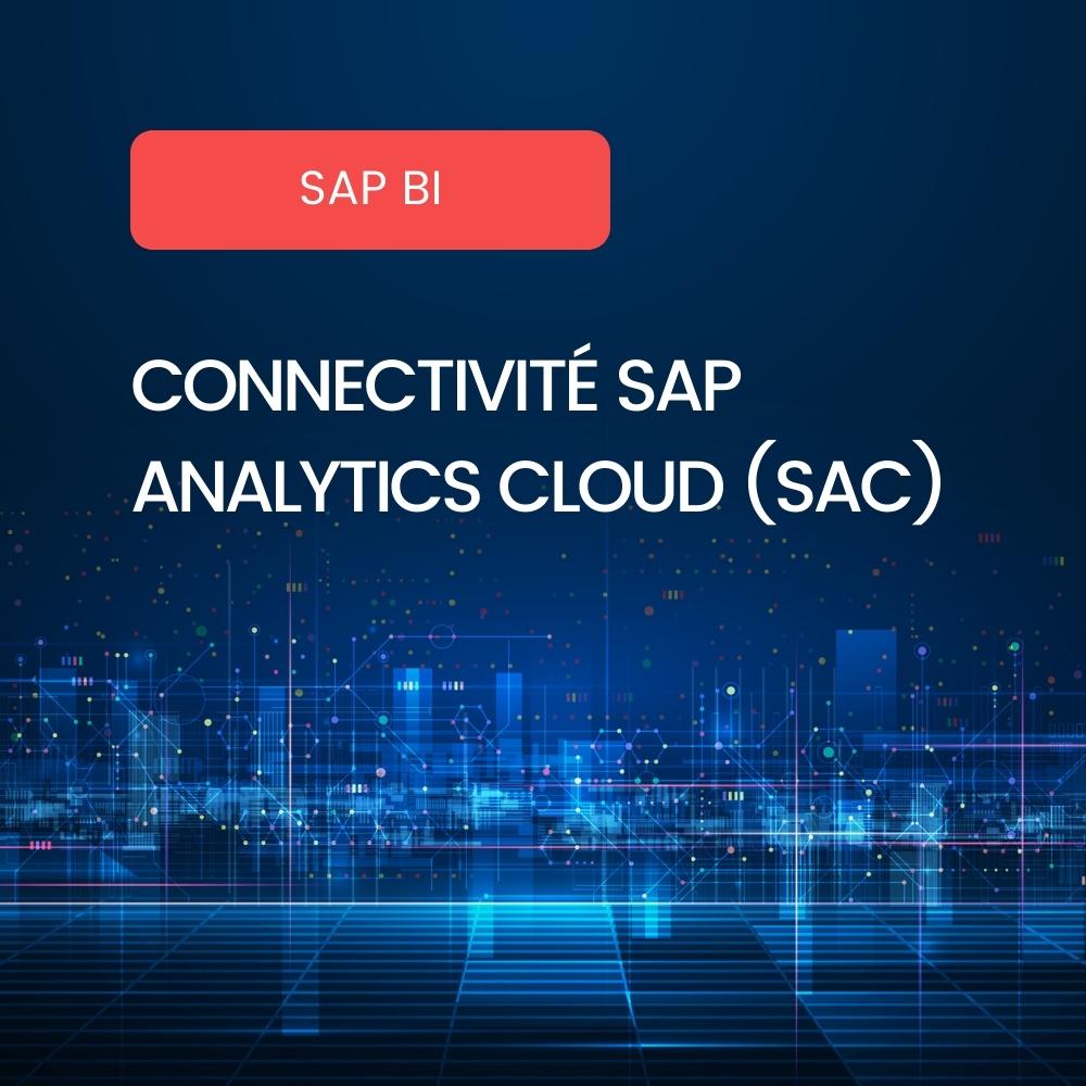 Les connectivités possibles avec SAP Analytics Cloud