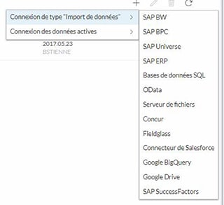 Connexion import de données sur SAP Analytics Cloud