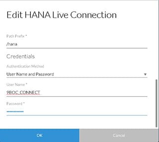 HANA Live Connection