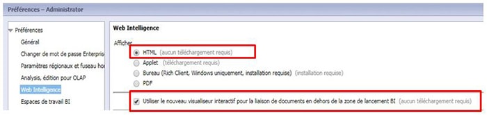 Fonction opendoc en BI 4.2 SP5