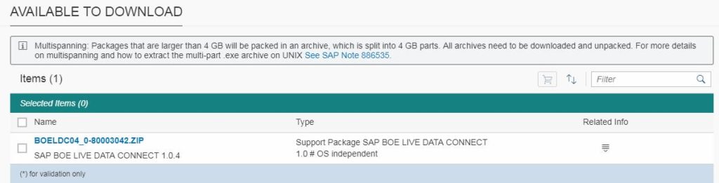 Configuration Live Data Connect