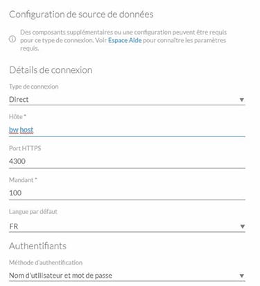 Configuration directe BW4HANA