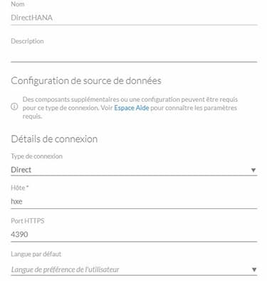 Connexion SAP Analytics Cloud