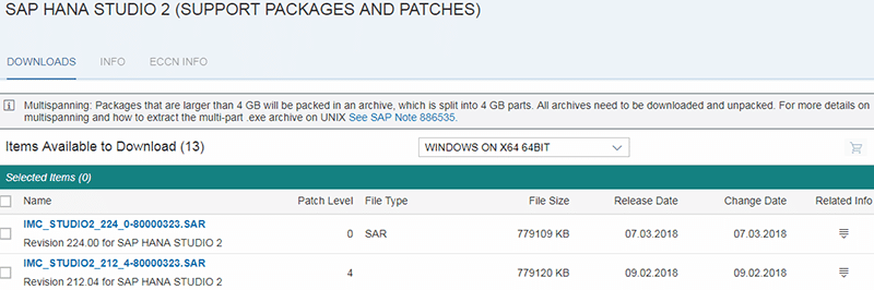 Lien téléchargement SAP HANA Studio