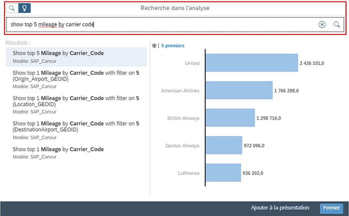 Search to insight SAC