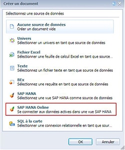 Web Intelligence SAP HANA Online