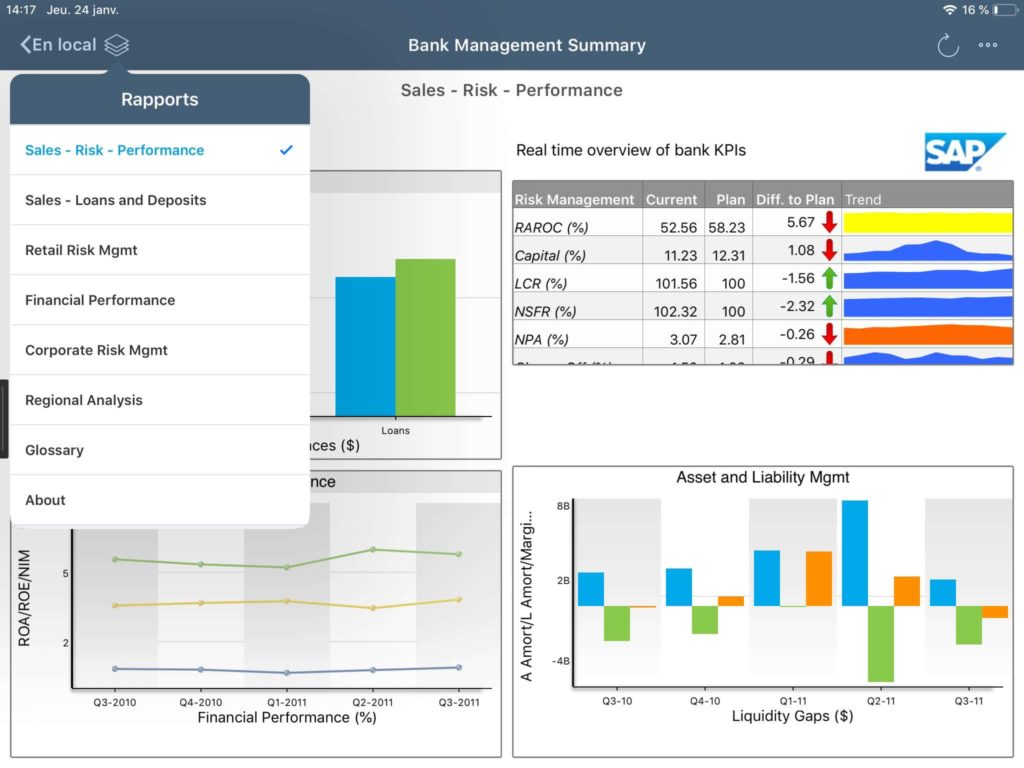 Dashboard SAP BO Mobile