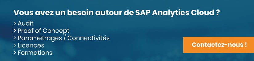 Mise en relation pour un projet SAP Analytics Cloud