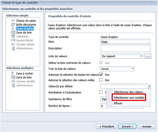 Variable valeur par défaut SP7