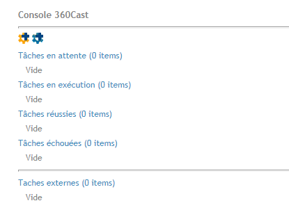 Administration des tâches dans 360Cast