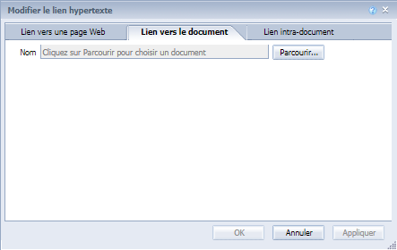 Lien vers un document dans Web Intelligence