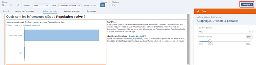 Mode Concepteur SAP Analytics Cloud