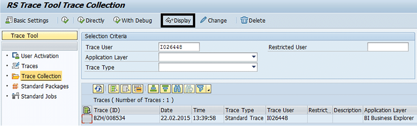 Transaction RSTT sur SAP BW