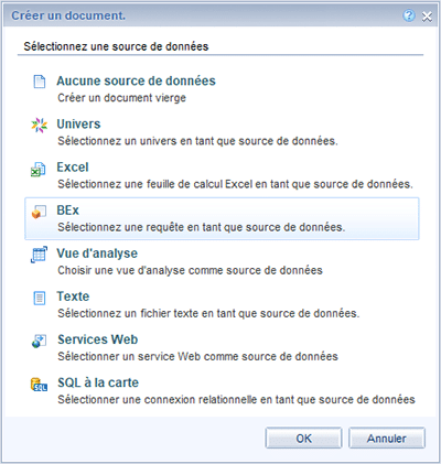 Création document source BEx