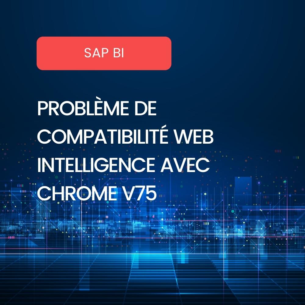 Problème de compatibilité Web Intelligence Google Chrome