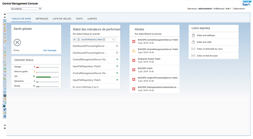 Application de surveillance FIORI