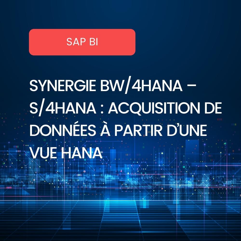 Acquisition de données à partir d'une vue SAP HANA