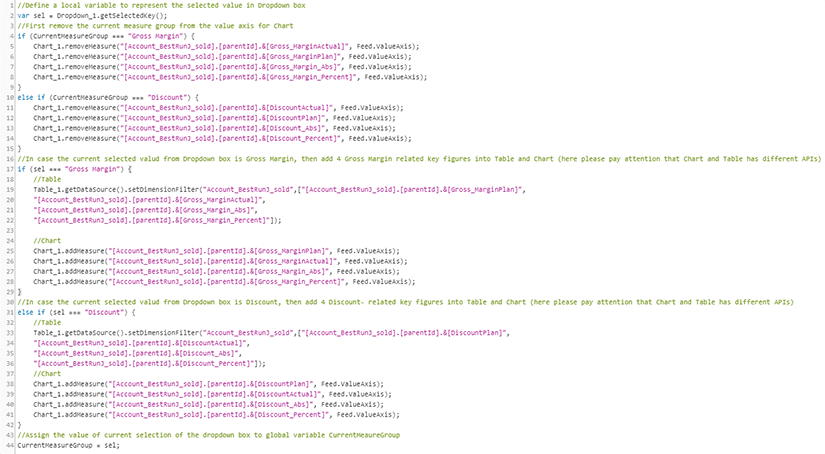 Exemple de syntaxe Script SAP Application Design