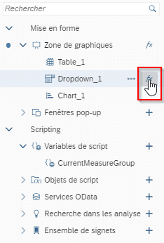 Menu accès pour ajouter du script