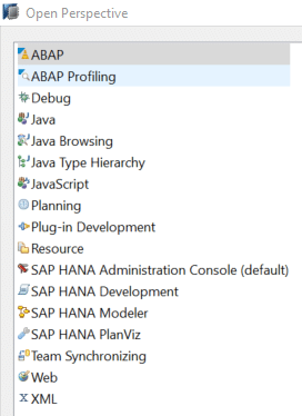 Perspective ABAP