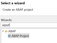 Etape 1 de la prise en main de l'Add On Abap Hana Studio