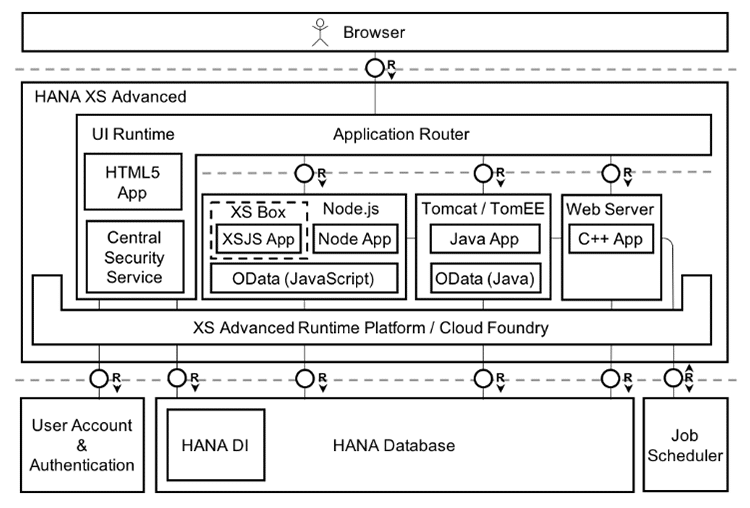 Architecture SAP HANA XSA