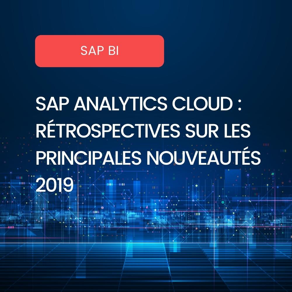 Nouveautés 2019 de SAP Analytics Cloud
