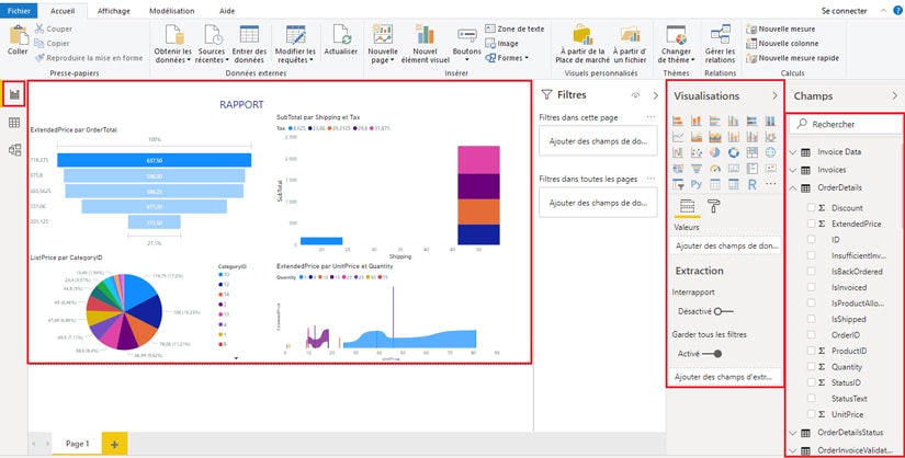 Création d'un visuel sur Power BI