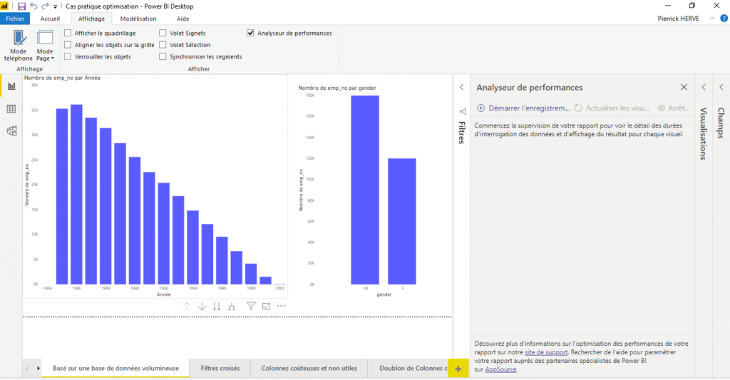 Optimisation rapport Power BI