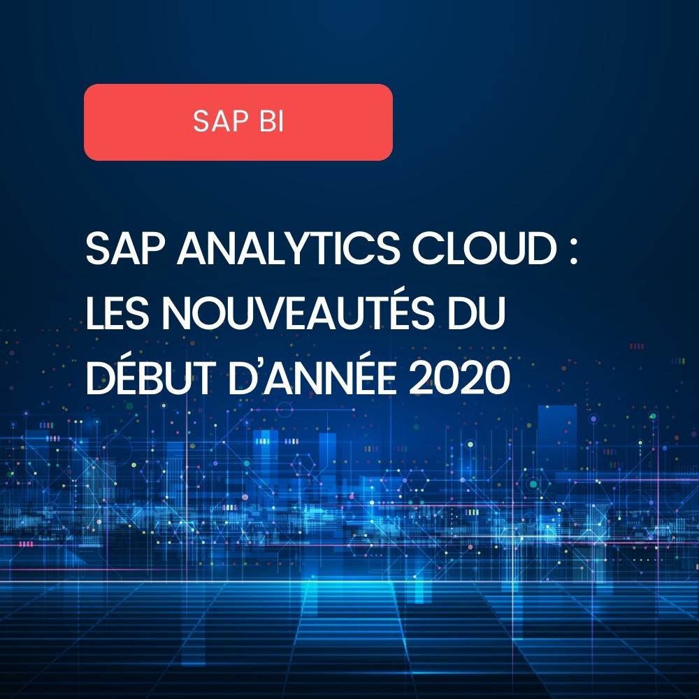 Nouveautés 2020 SAP Analytics Cloud