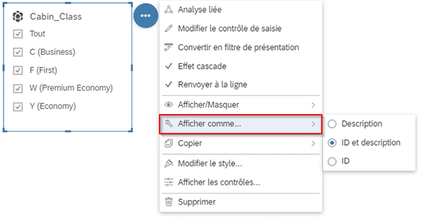 Visualisation controle de saisie