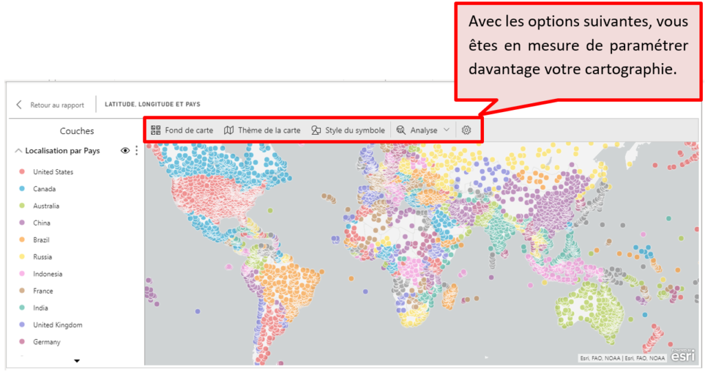 ArcGIS Maps pour Power BI