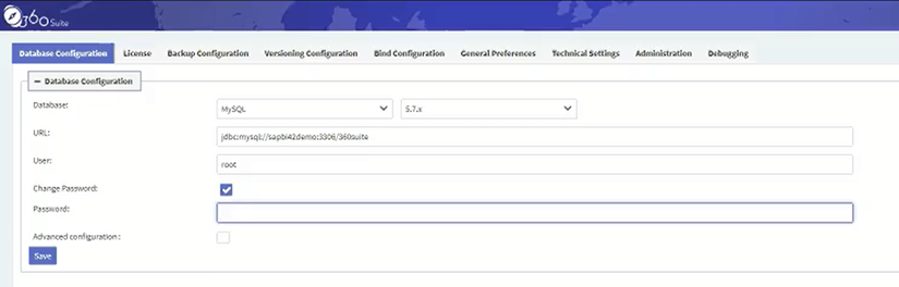 Interface admin 360 Webplatform