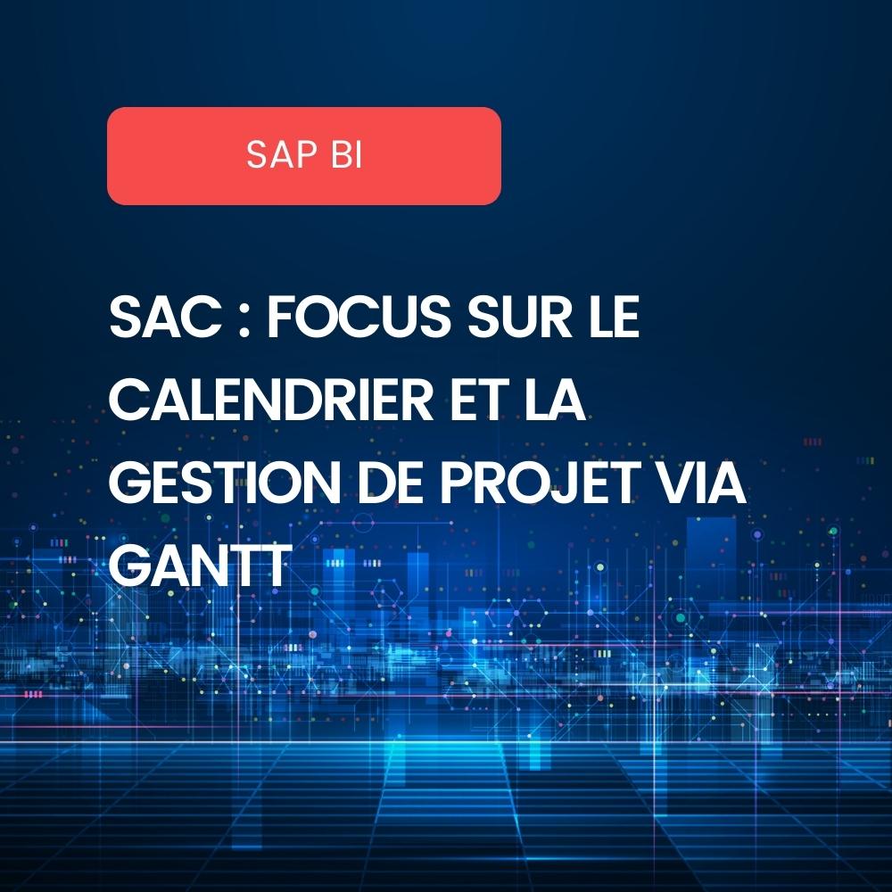 Calendrier et Gantt SAP Analytics Cloud