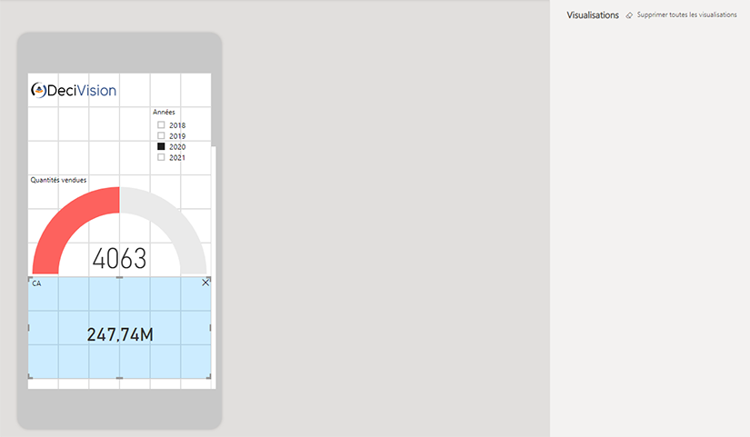 Construction Rapport Power BI Mobile