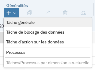 Création de taches dans le calendrier