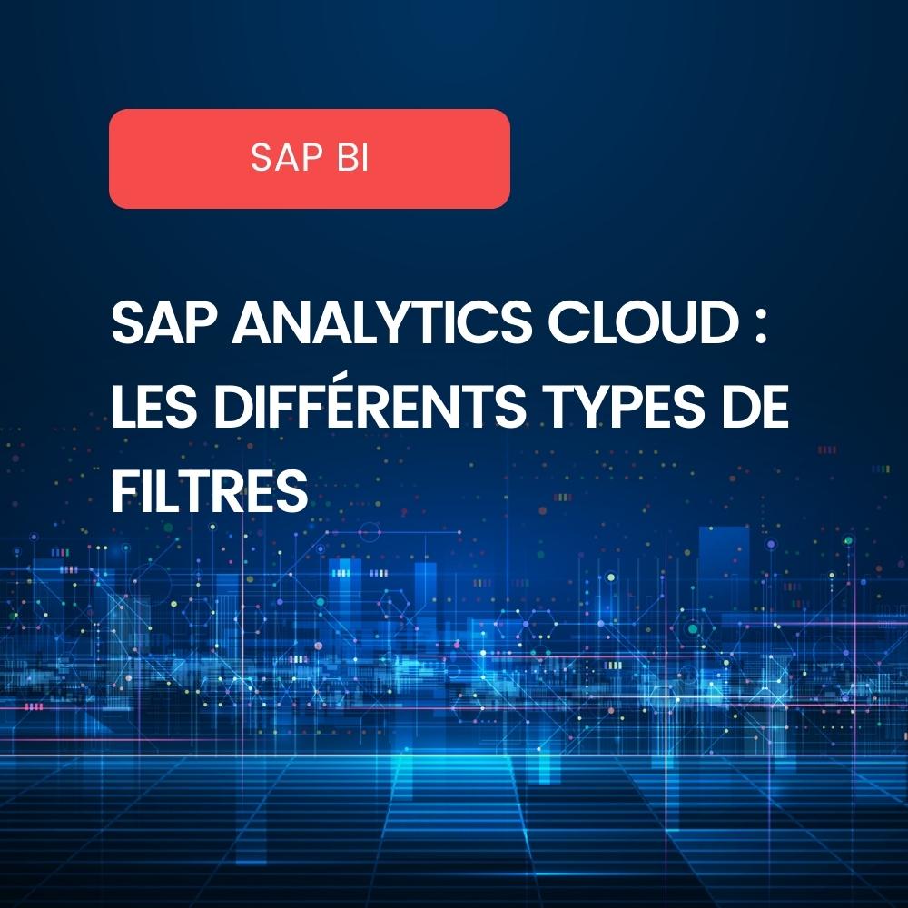 Filtres SAP Analytics Cloud