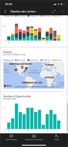 Rapport application power bi mobile