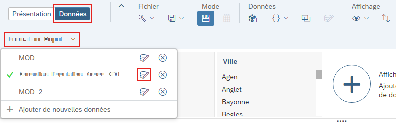 Remplacement modèle SAP Analytics Cloud