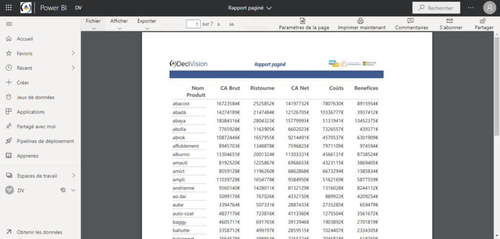 Power BI report builder 14