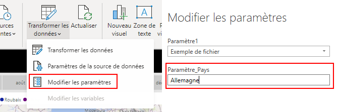 Modifier paramètres